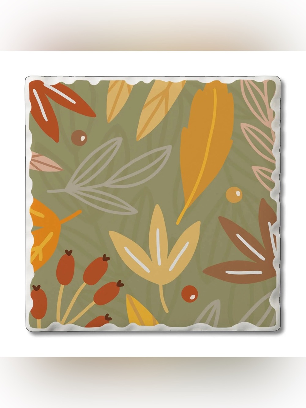 Fall Leaves Square Coasters Set of 4